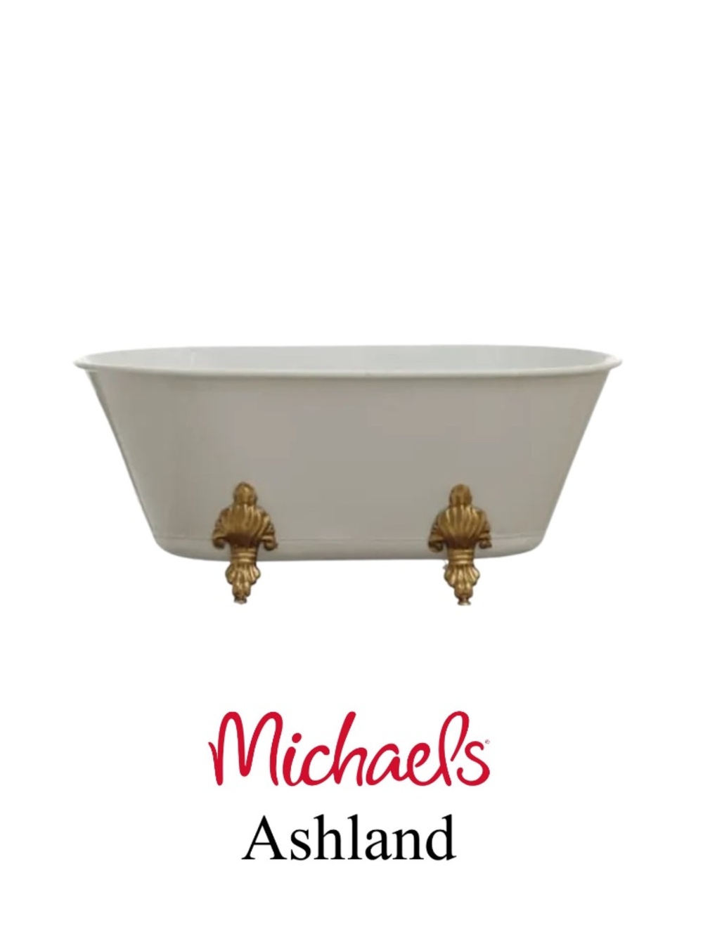 Michaels’ Ashland 11.5” Vintage Style Metal Footed Bathtub Home Decor